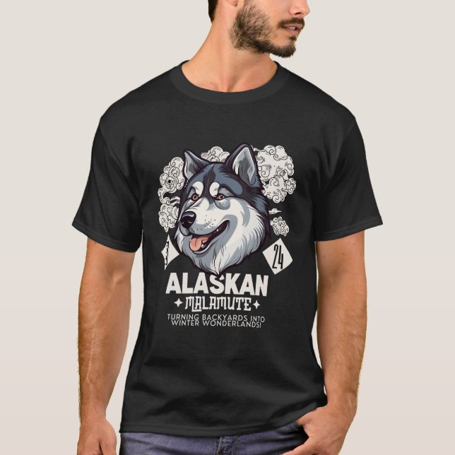 Alaskan Mulamute backyard T-Shirt (Front)