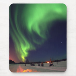 Alaskan Northern Lights Night Photo Mouse Pad
