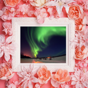 Alaskan Northern Lights Night Photo Print
