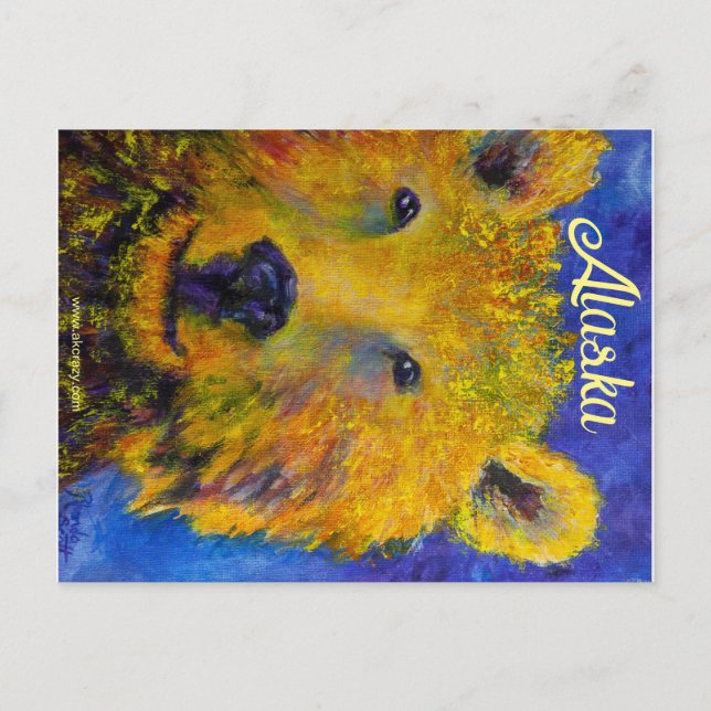Alaskan Peek-a-Bear Postcard (Front)