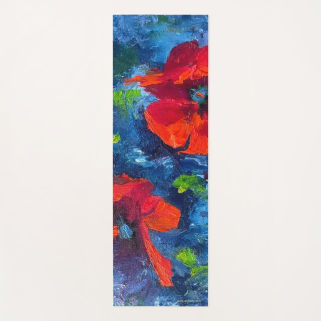Alaskan Poppies Yoga Mat (Front)
