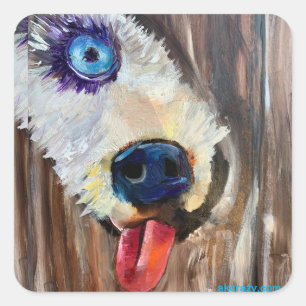 Alaskan Puppy Sled Dog Transport Sticker
