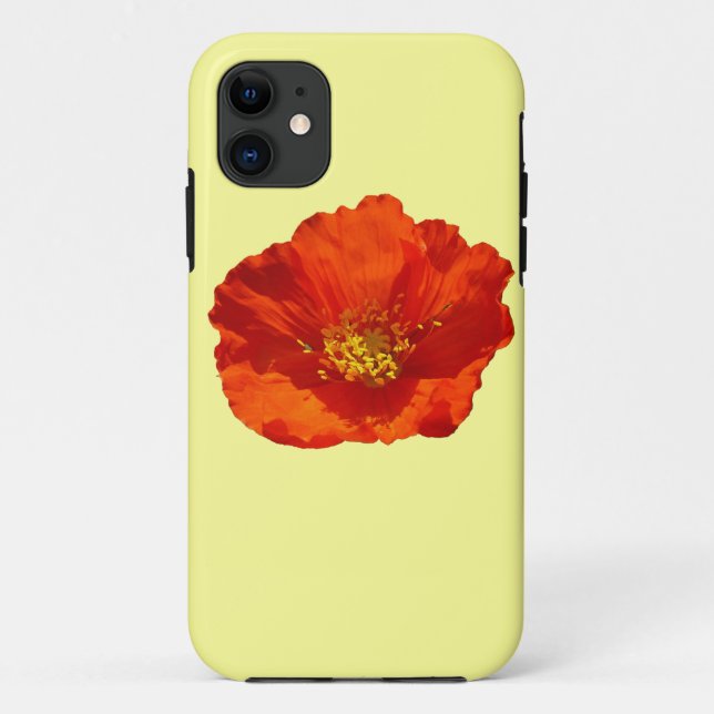 Alaskan Red Poppy Colourful Flower Case-Mate iPhone Case (Back)