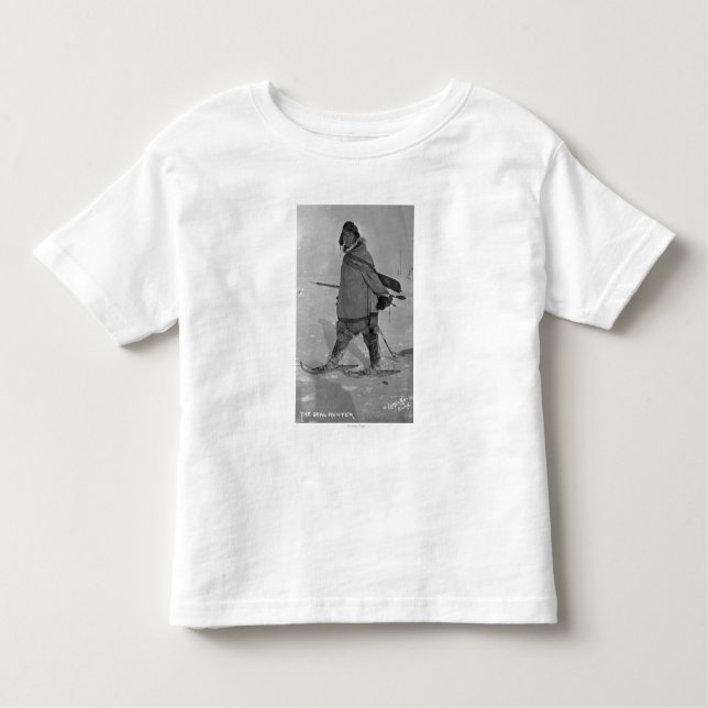 Alaskan Seal Hunter with Snowshoes Photograph Toddler T-Shirt (Front)