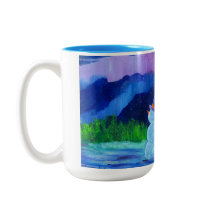 Alaskan Snowman Two tone 15oz coffee mug