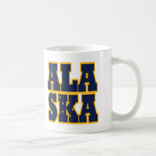 Alaskan State flag text Coffee Mug