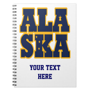 Alaskan State flag text Notebook
