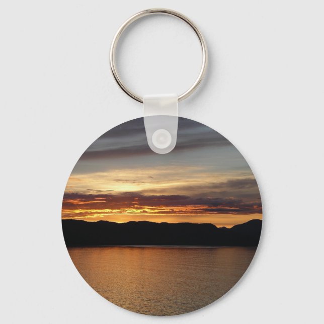 Alaskan Sunset II Beautiful Alaska Photography Key Ring (Front)