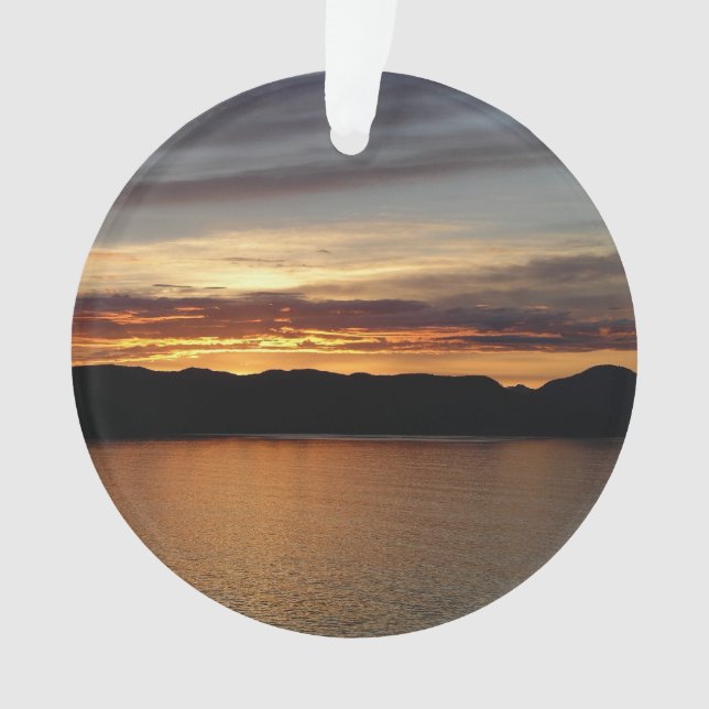 Alaskan Sunset II Beautiful Alaska Photography Ornament (Front)