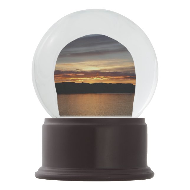 Alaskan Sunset II Beautiful Alaska Photography Snow Globe (Front)