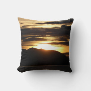 Alaskan Sunset III Beautiful Alaska Photography Cushion