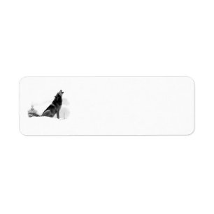Alaskan Timber Wolf Label Return Address Label