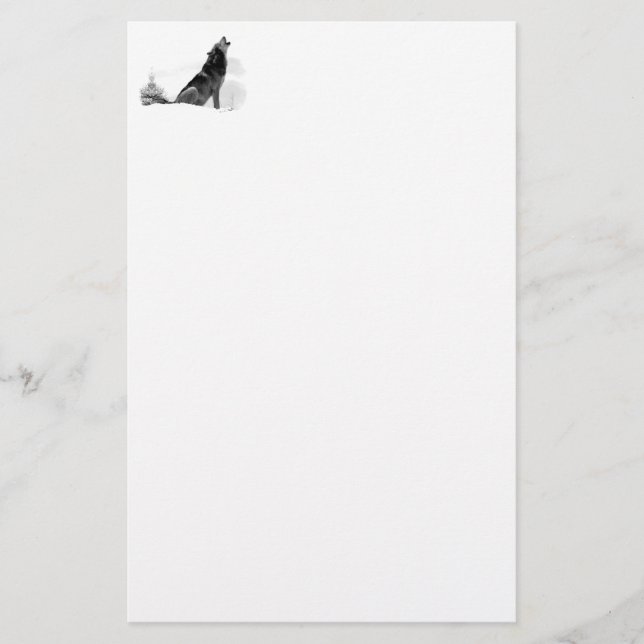 Alaskan Timber Wolf Stationery (Front)