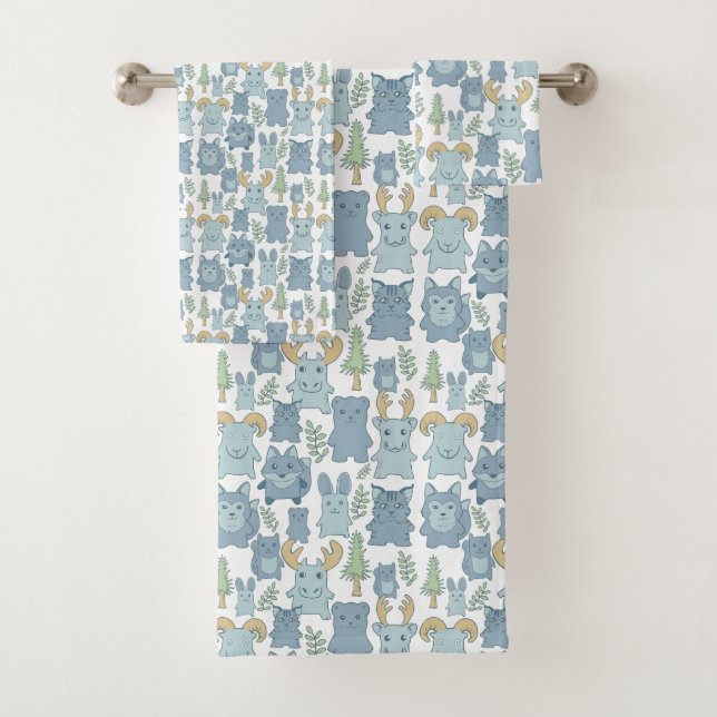 Alaskan Wild Animals Bath Towel Set (Insitu)
