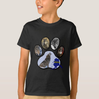 Alaskan Wolf Paw Print T-Shirt
