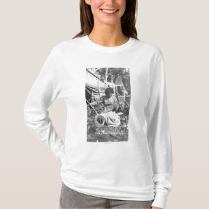Alaskan Woman Making Snowshoes Photograph T-Shirt