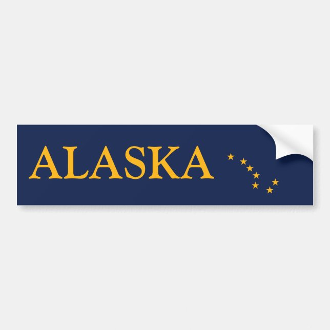 Alaska's Flag Bumper Sticker (Front)