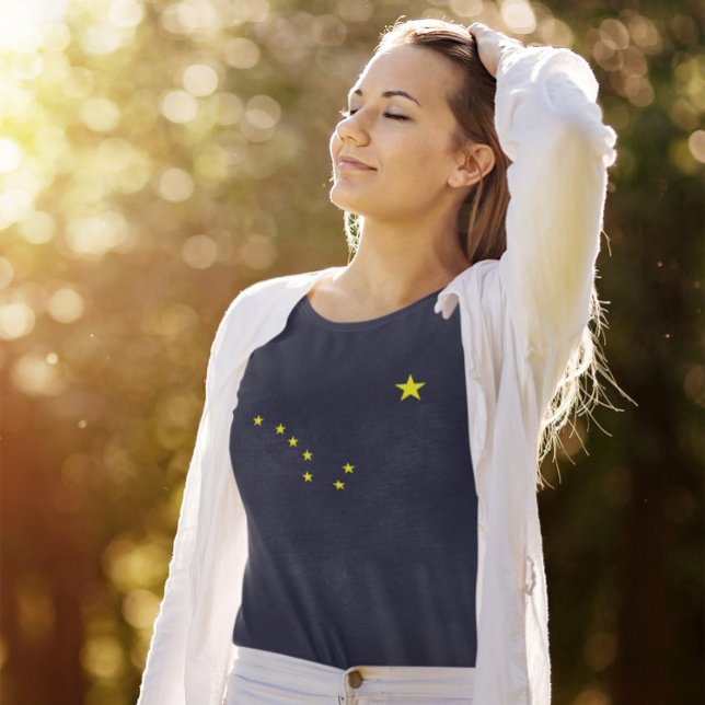 Alaska's Flag Tri-Blend Shirt (Alaska Flag Style Tee)