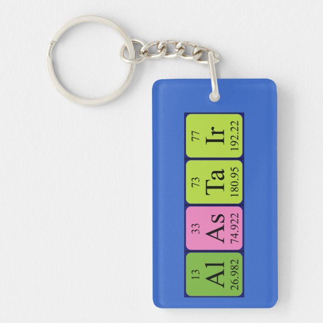 Alastair periodic table name keyring (Front)