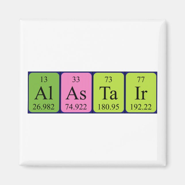 Alastair periodic table name magnet (Front)