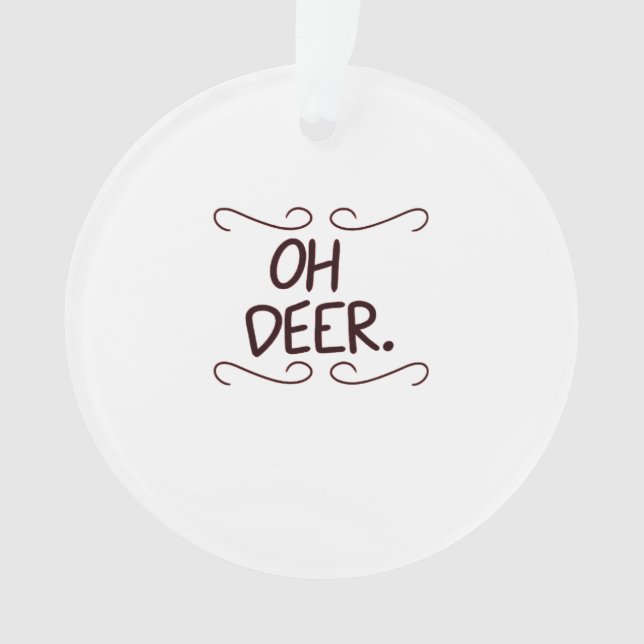 Alastor Oh Deer Creative Art DesigAcrylic Ornament (Front)