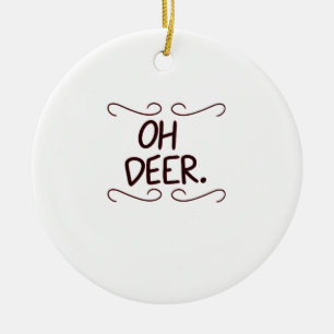Alastor Oh Deer Creative Art Design Ceramic Ornament