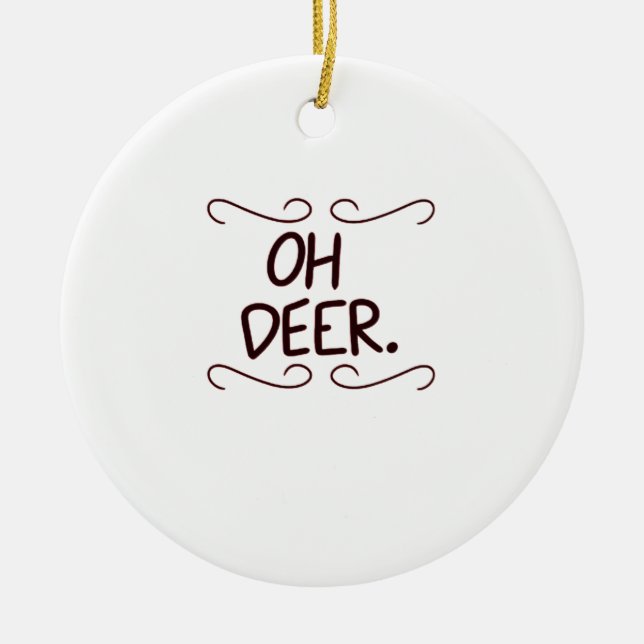 Alastor Oh Deer Creative Art Design Ornament (Front)