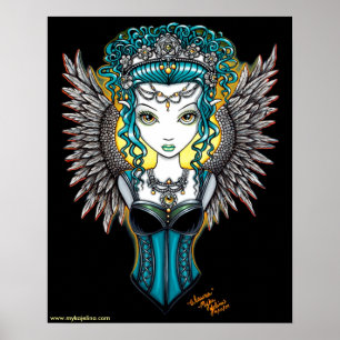 "Alaura" Gothic Guardian Angel Posters