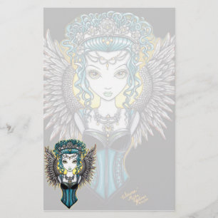 "Alaura" Gothic Guardian Angel Stationery