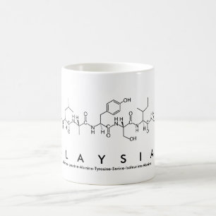 Alaysia peptide name mug