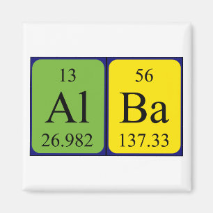 Alba periodic table name magnet