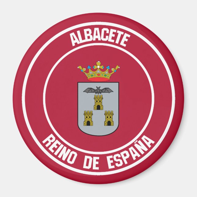 Albacete Round Emblem Magnet (Front)