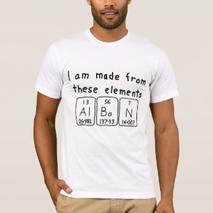 Alban periodic table name shirt