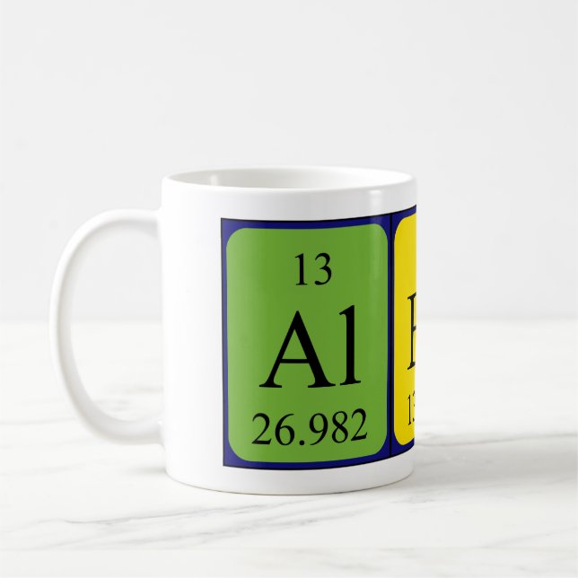Albana periodic table name mug (Left)