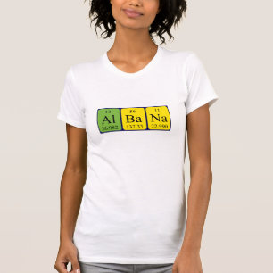 Albana periodic table name shirt