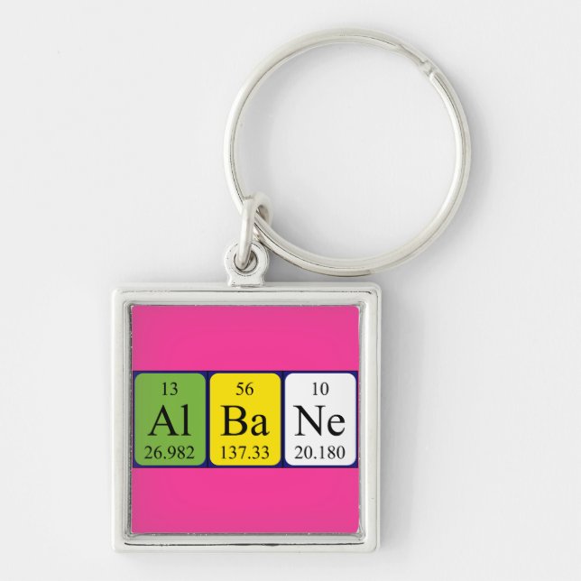 Albane periodic table name keyring (Front)