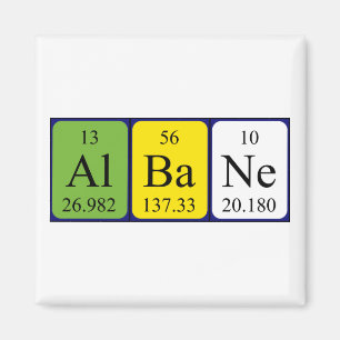 Albane periodic table name magnet
