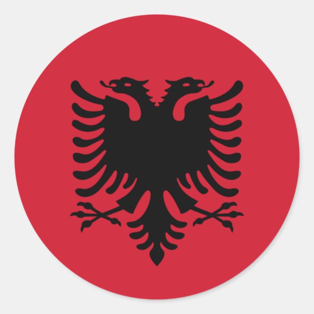 Albania/Albani/Albanian Flag Classic Round Sticker (Front)
