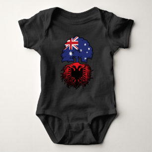 Albania Albanian Australian Australia Tree Roots Baby Bodysuit