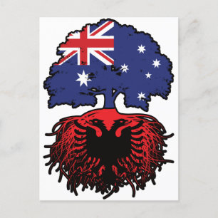 Albania Albanian Australian Australia Tree Roots Postcard