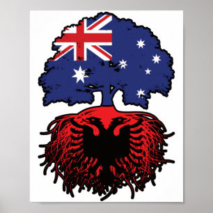 Albania Albanian Australian Australia Tree Roots Poster