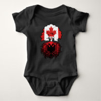 Albania Albanian Canadian Canada Tree Roots Flag