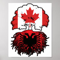 Albania Albanian Canadian Canada Tree Roots Flag