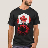 Albania Albanian Canadian Canada Tree Roots Flag