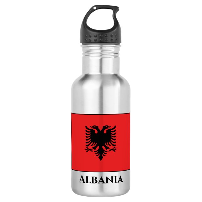 Albania (Albanian) Flag 532 Ml Water Bottle (Front)