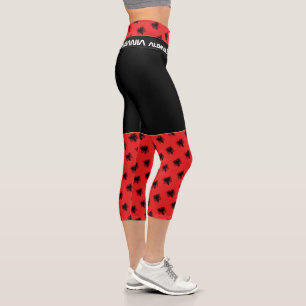 Albania & Albanian Flag fashion, Fitness, Sports Capri Leggings