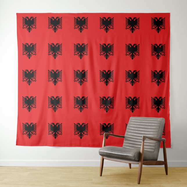 Albania & Albanian Flag fashion sports /tapestry Tapestry (In Situ (Horizontal))