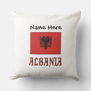 Albania Albanian Flag Personalised Cushion