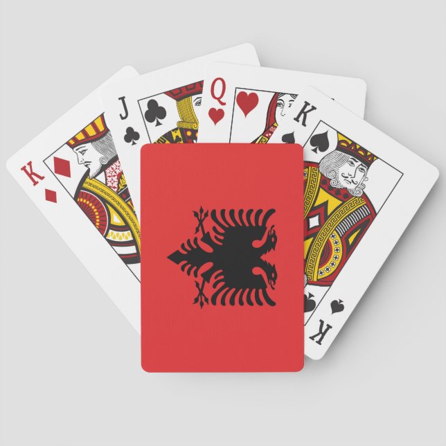 Albania (Albanian) Flag Playing Cards (Back)