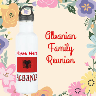 Albania Albanian Flag Red Personalisation  710 Ml Water Bottle